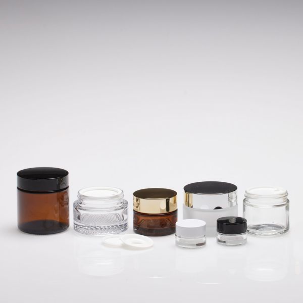 Glass ointments jars