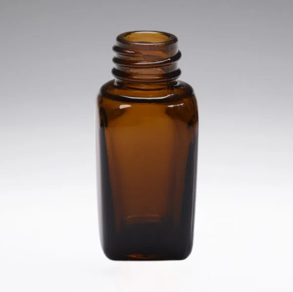 10 ml Glasflaschen quadratisch konisch braun DIN18