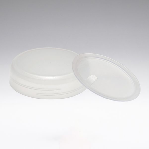 Schraubverschluss transparent und transparenter Abdeckscheibe für 100 ml PP Dose