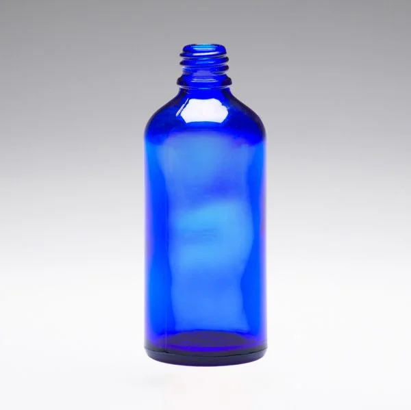100 ml Glass bottles blue DIN18