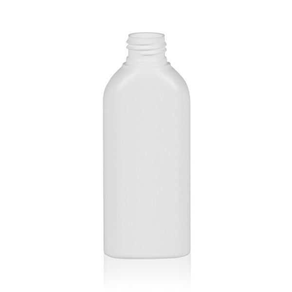 100 ml Botellas de PE ovaladas blanco 24/410
