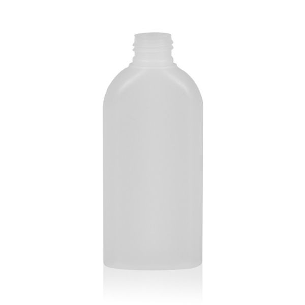 150 ml PE Flaschen oval transparent 24/410