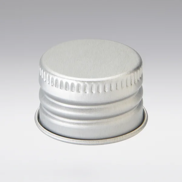 Bouchon à vis en aluminium argenté avec insert en PE 18/410