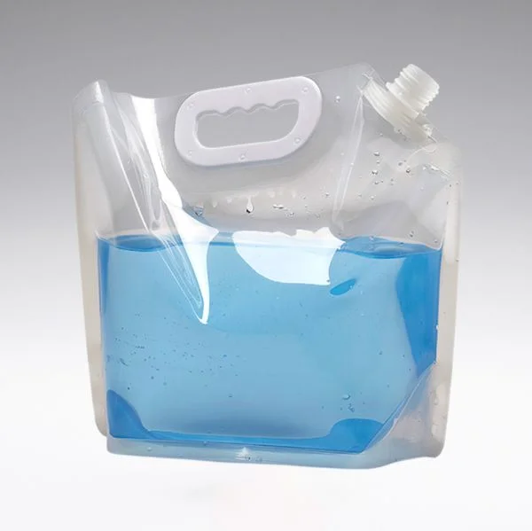 2.5 litre stand-up pouch Doypack clear with handle white