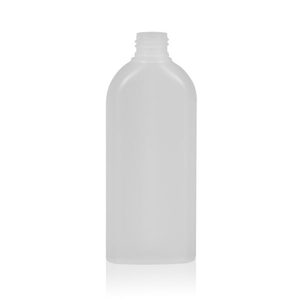 200 ml PE Flaschen oval transparent 24/410