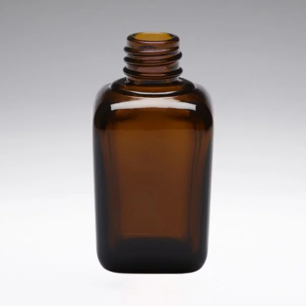 30 ml Bouteilles en verre carrées coniques marron DIN18