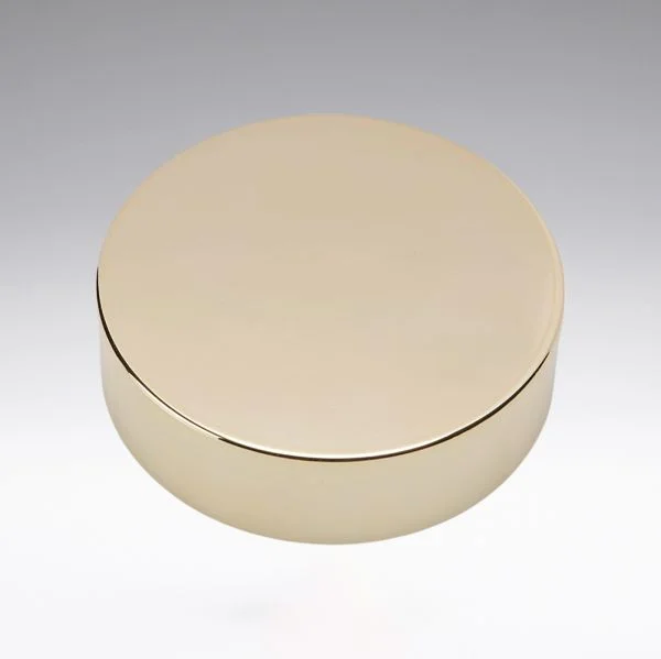 Screw cap gold with PE foam insert and white cover disc for 30 ml glass jars