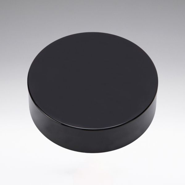 Bouchon à vis noir avec insert en mousse PE et cache blanc pour 30 ml boîtes en verre cosmétiques