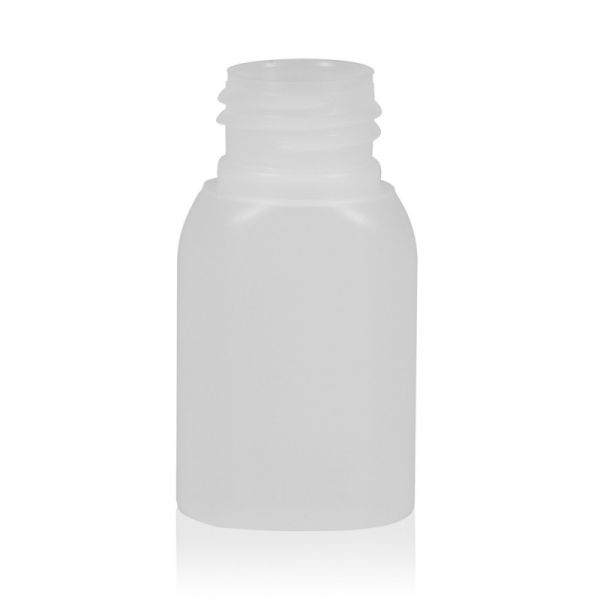 30 ml PE Flaschen oval transparent 24/410