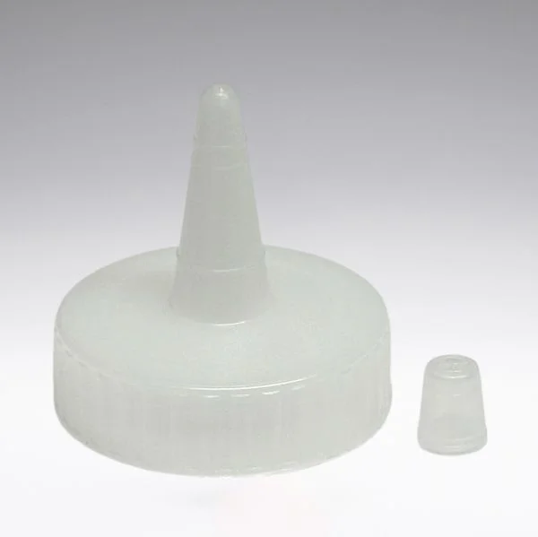 Tappo applicatore trasparente con sovracopertura e Sealing Liner 38/400