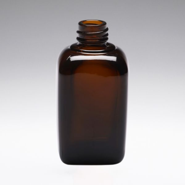 45 ml Bouteilles en verre carrées coniques marron DIN18