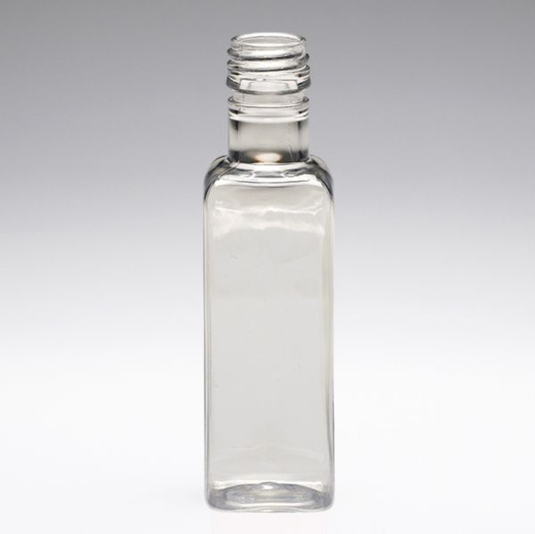 50 ml Bouteille de liquer en PET, carré, PP18, transparent