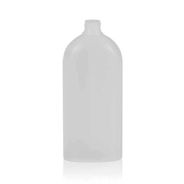 500 ml PE Flaschen oval transparent 24/410