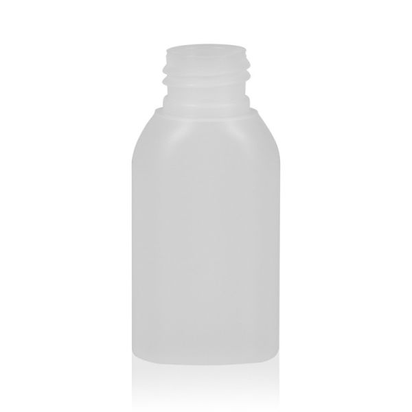 50 ml PE Flaschen oval transparent 24/410