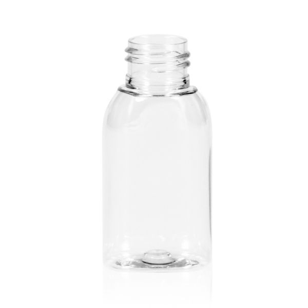 50 ml Bottiglie in PET ovali trasparenti 24/410