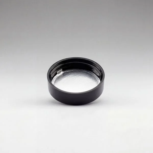 Tappo a vite nero lucido con liner di tenuta 38/400
