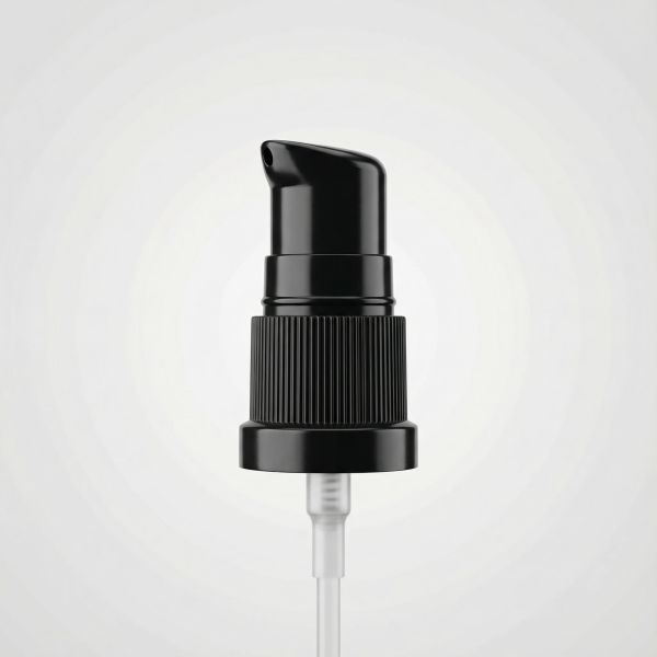 Lotionsspender mit Transportschutz schwarz mit Gewinde 18/410