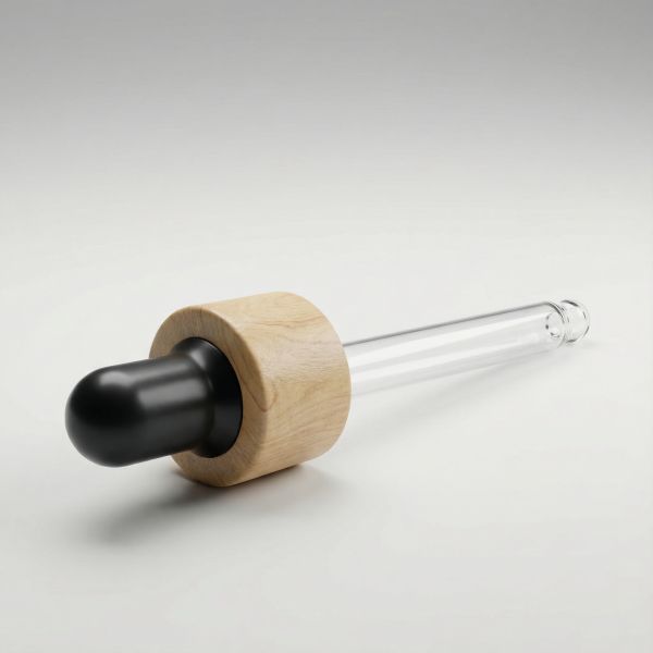 Holzoptik Pipette schwarz 71 mm 18/410