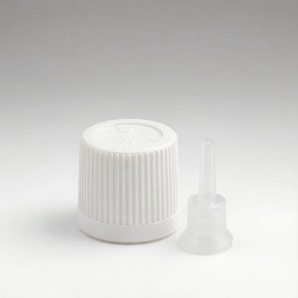 Dropper closure child resistant and first-opening guarantee white 18/410