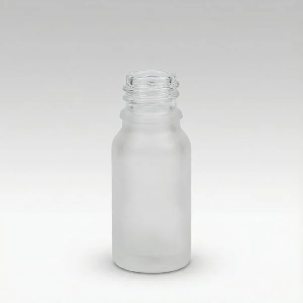 10 ml Glasflaschen transparent gefrostet DIN18