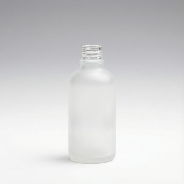 50 ml Glasflaschen transparent gefrostet DIN18