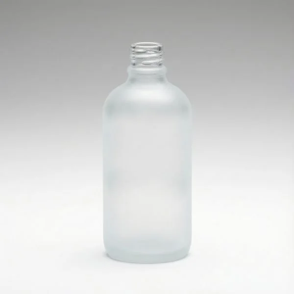 100 ml Botellas de vidrio transparente esmerilado DIN18