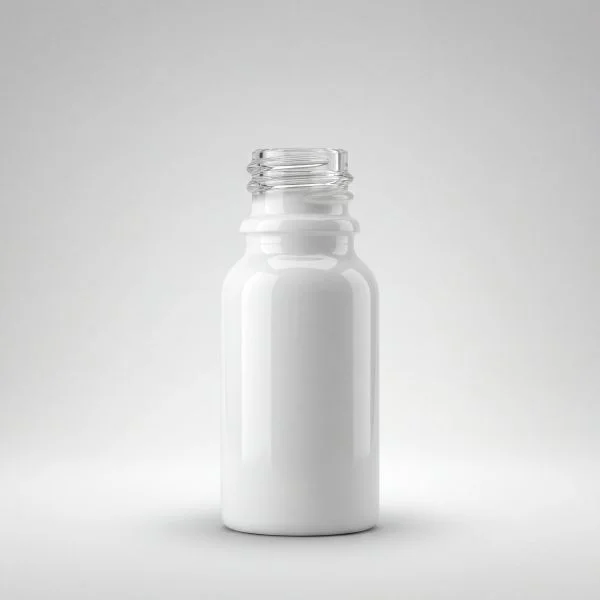 10 ml Glass bottle white DIN18