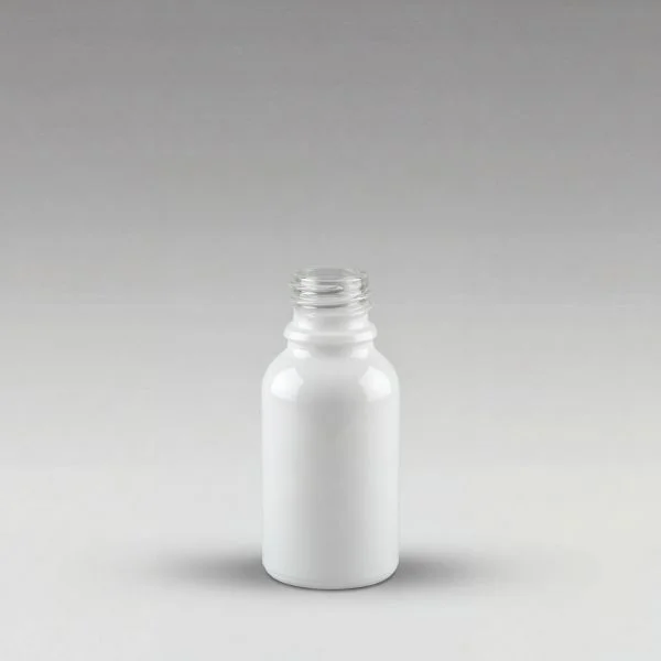 15 ml Glass bottle white DIN18