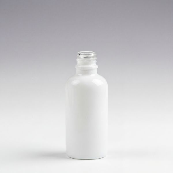 50 ml Glass bottle white DIN18
