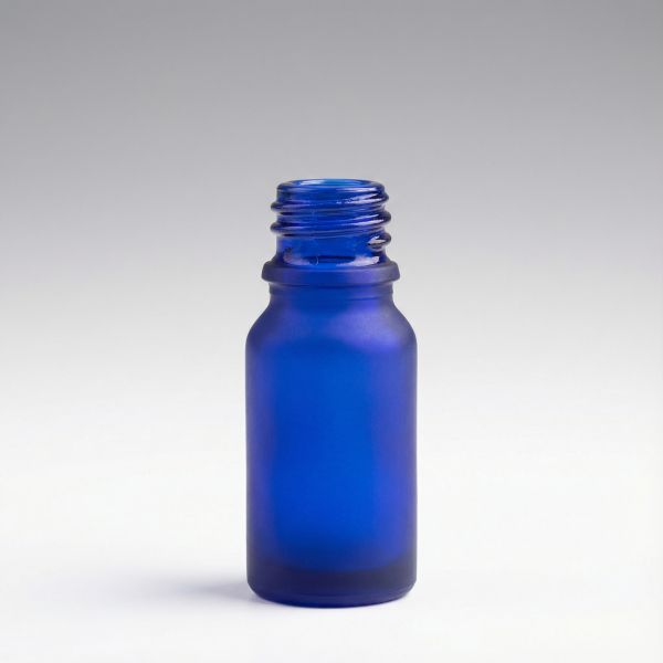 10 ml Glasflaschen blau gefrostet DIN18