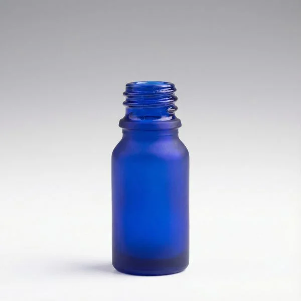 10 ml Glasflaschen blau gefrostet DIN18