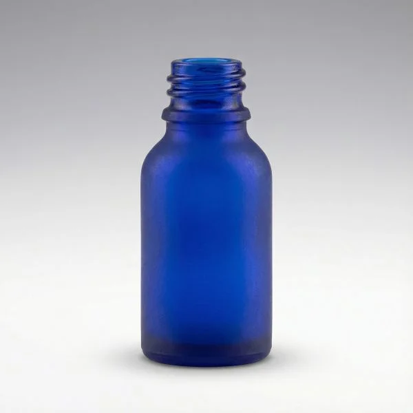 15 ml Botellas de vidrio azul esmerilado DIN18
