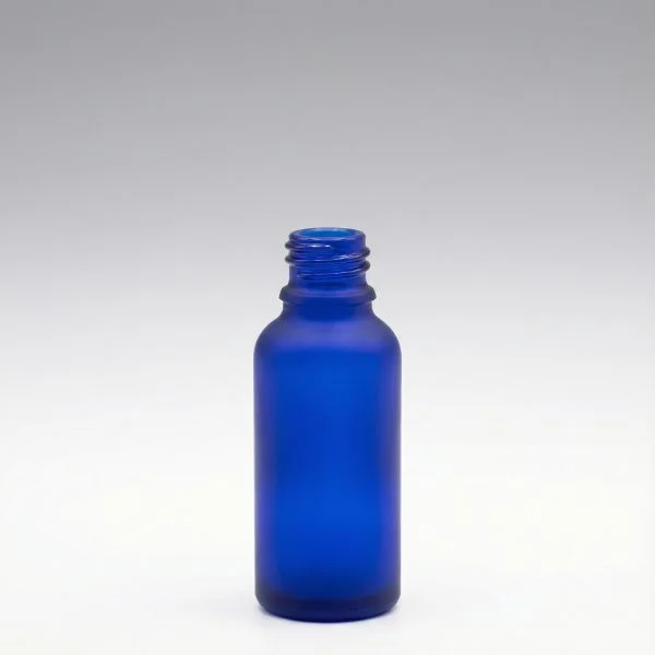 100 ml Glass bottles blue frosted DIN18
