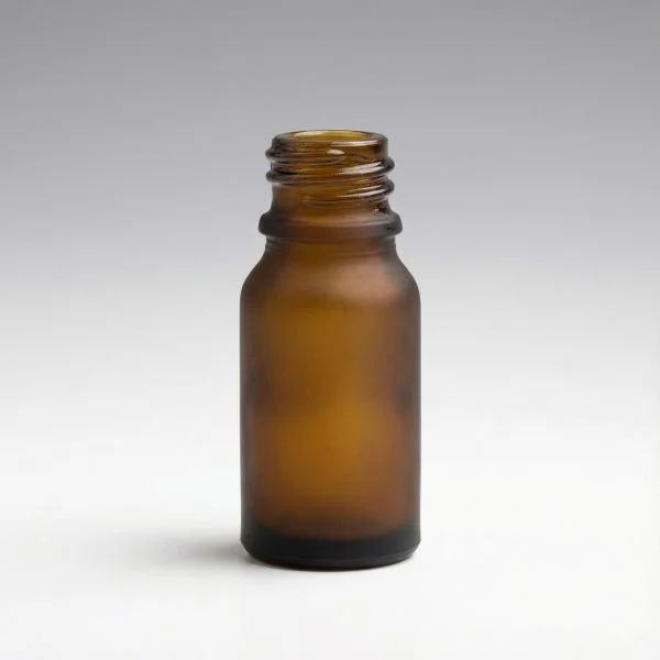 10 ml Glass bottles brown frosted DIN18