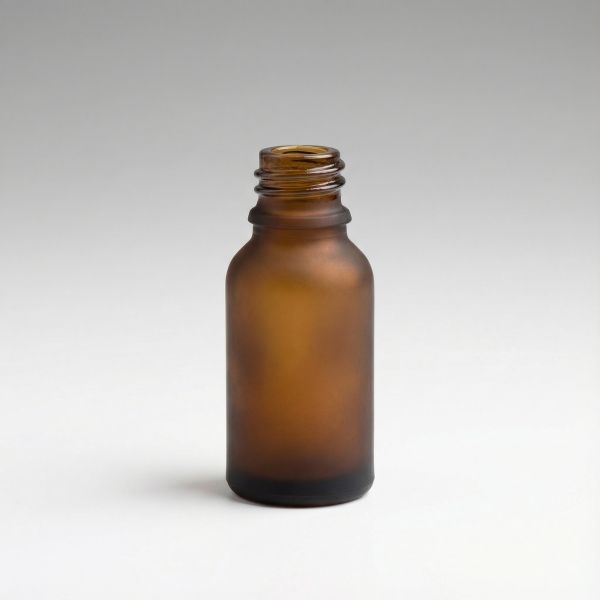 15 ml Glasflaschen braun gefrostet DIN18