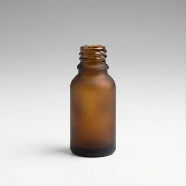 15 ml Botellas de vidrio marrón esmerilado DIN18