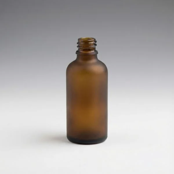50 ml Botellas de vidrio marrón esmerilado DIN18