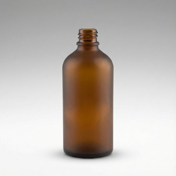100 ml Glasflaschen braun gefrostet DIN18