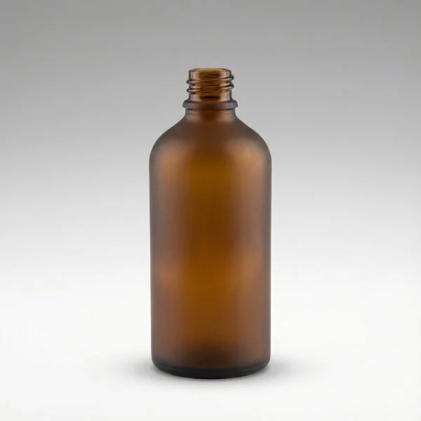 100 ml Botellas de vidrio marrón esmerilado DIN18