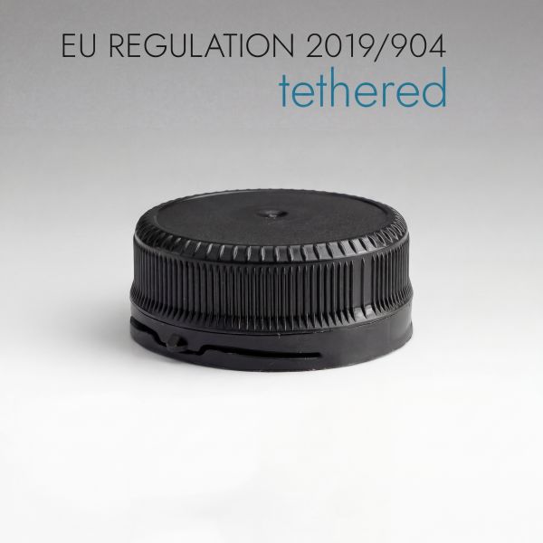 Hotfill tappo anti­manomissione nero 38mm 2-Start Tethered