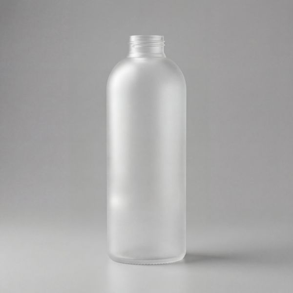 750 ml Glasflasche weiss gefrostet aus 100 % Borosilikatglas