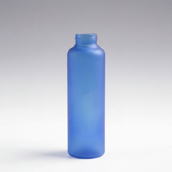 500 ml Glasflasche blau gefrostet aus 100 % Borosilikatglas