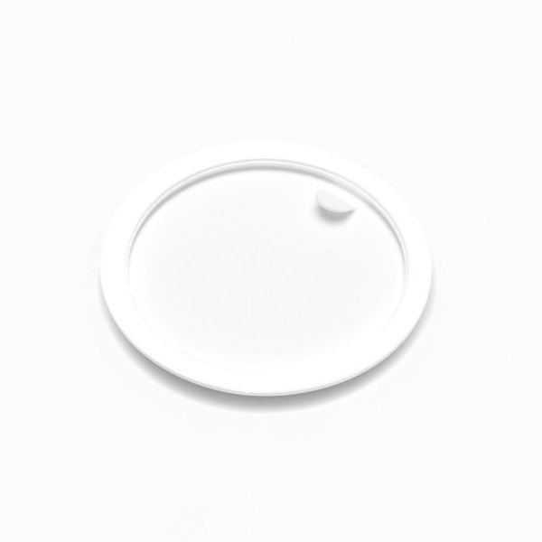 Tapón de rosca plateado con inserto de espuma de PE y disco de recubrimiento blanco para tarros de cristal de 50 ml