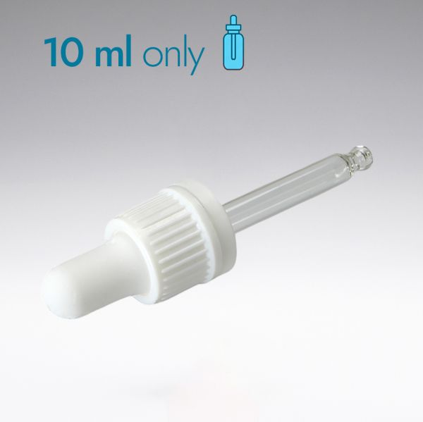 Dropper with first-opening guarantee white 52 mm 18/410