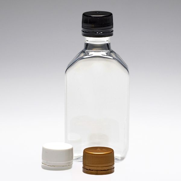 50 ml Bouteille de liquer en PET, ovale, PP18, transparent