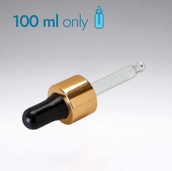 Pipette schwarz/gold 103 mm 18/410