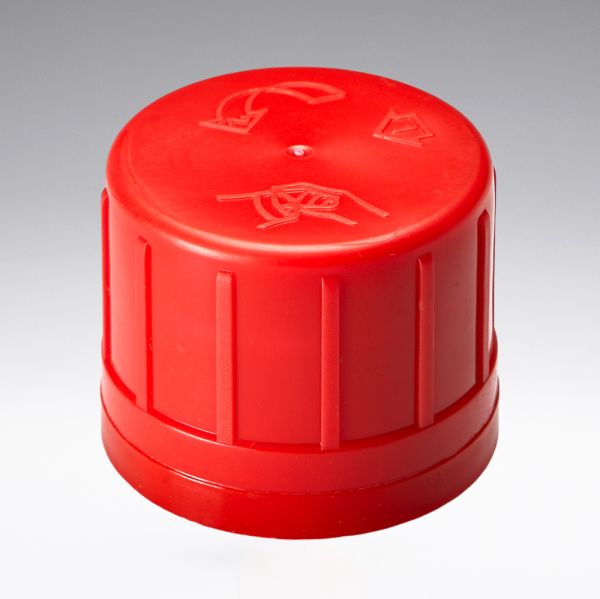 Tapón seguridad, seguro para niños y desgasificación, rojo, DIN32E