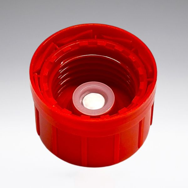 Tapón seguridad, seguro para niños y desgasificación, rojo, DIN32E
