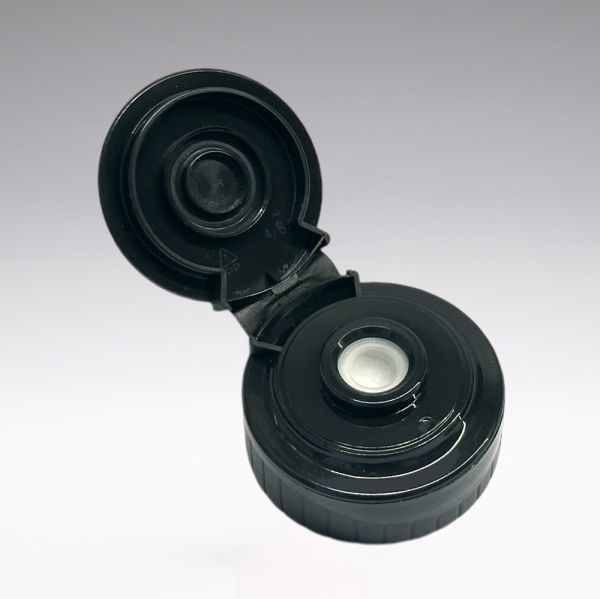 Bouchon FlipTop noir avec membrane et sealing liner 38/400