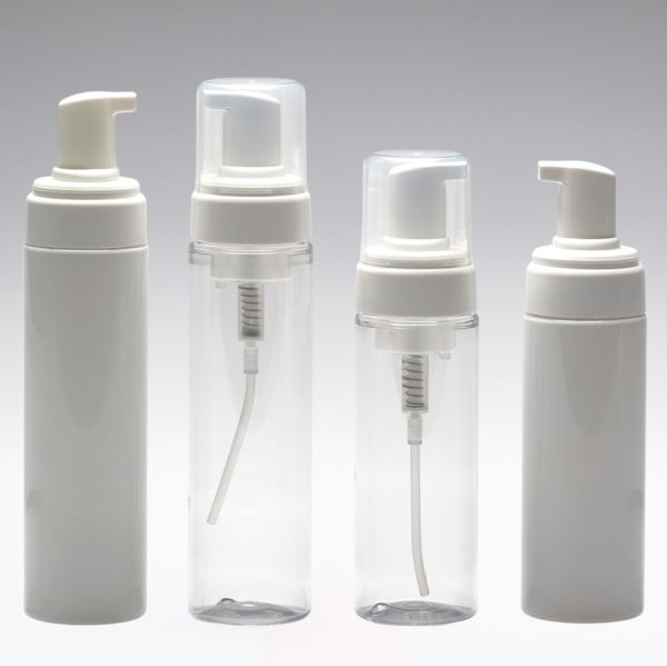 Tappo per schiuma con sovracoperchio bianco per bottiglie da 150 ml 43/410